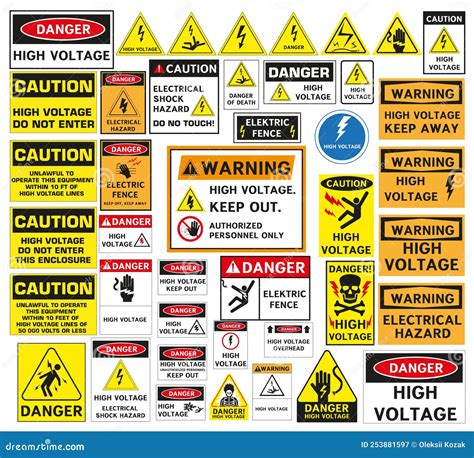 electric lighted box sign|danger signage for electrical.